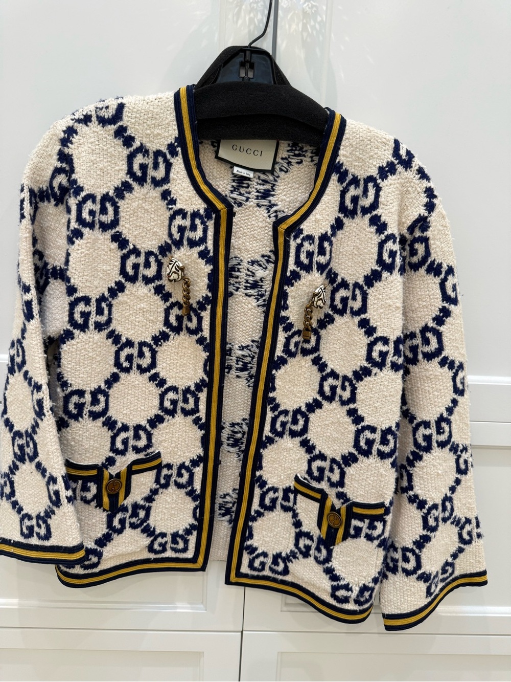Gucci Navy & Ivory GG jacket